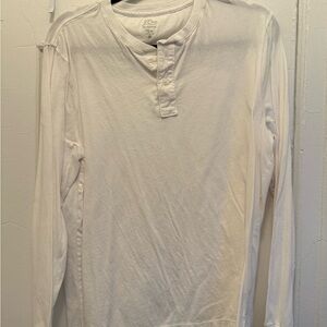 Men's White Henley Shirt